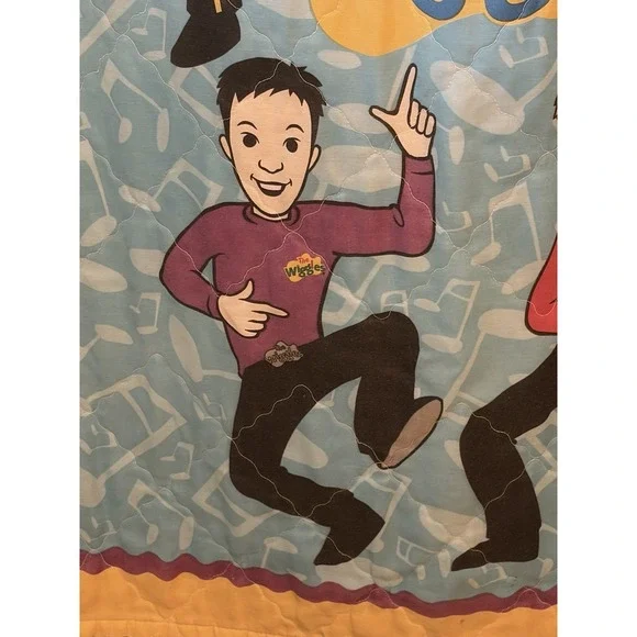 The Wiggles Twin Comforter Blue Yellow 55x39 2003/Touring/Vtg/Kids Bedding - Picture 6 of 16